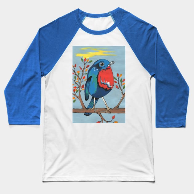 FUNNY Bird Painting Baseball T-Shirt by SartorisArt1